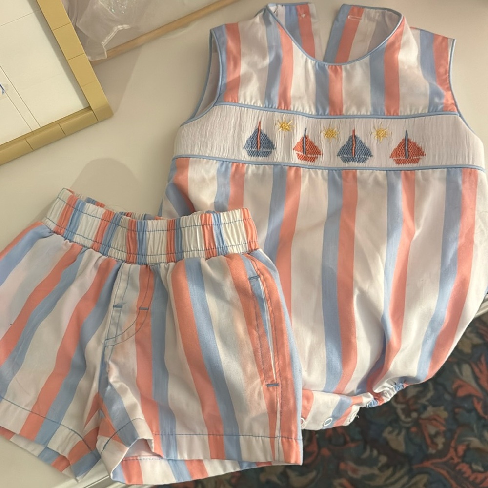 NWOT Beaufort Bonnet Company 12-18m 4th of July Set